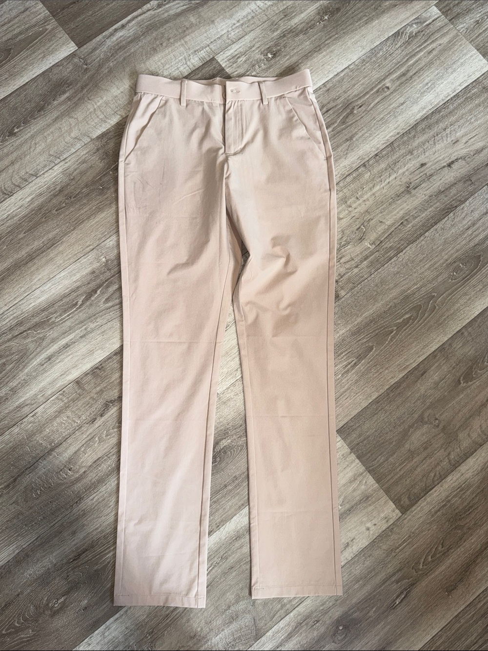 Libian Neutral Blush Straight Leg Trousers